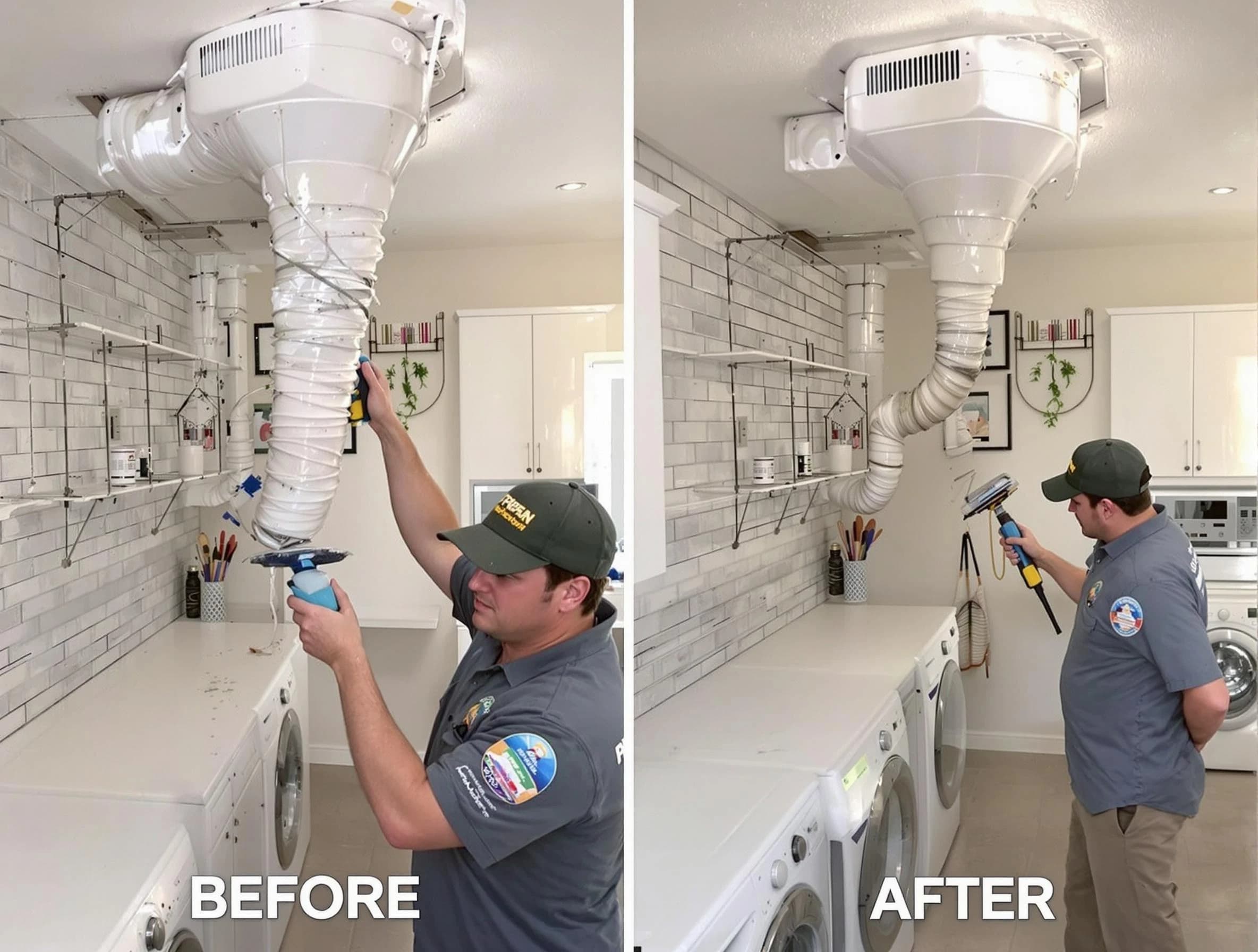Professional dryer exhaust vent cleaning by Hapeville Dryer Vent Cleaning in Hapeville