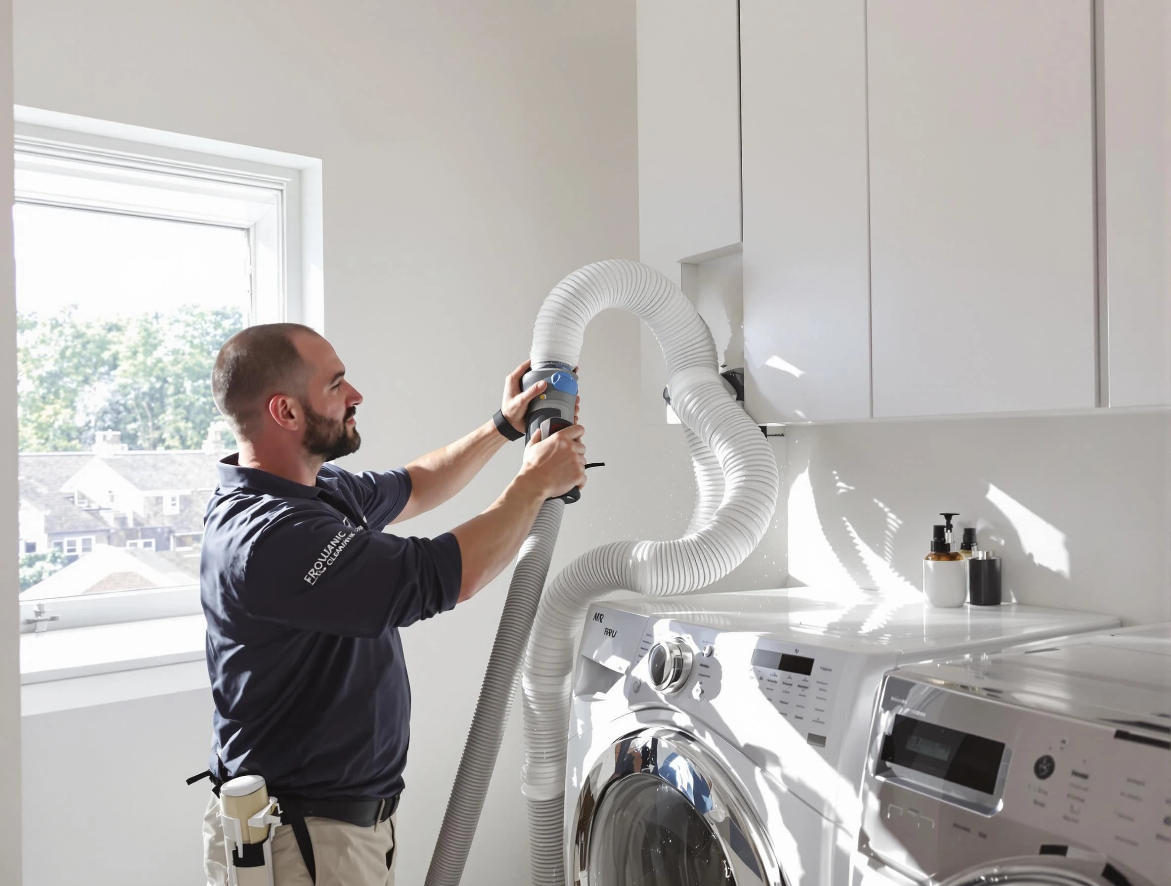 Certified Hapeville Dryer Vent Cleaning technician performing dryer vent cleaning in Hapeville