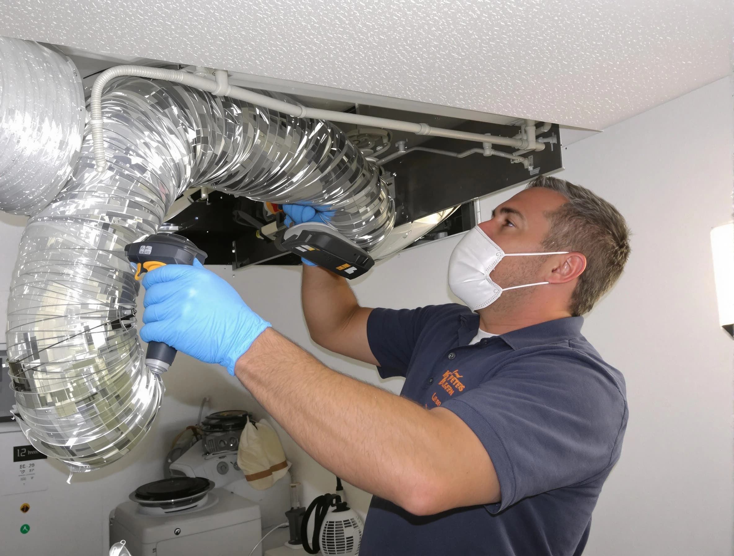 Hapeville Dryer Vent Cleaning professional performing thorough residential dryer vent cleaning in Hapeville
